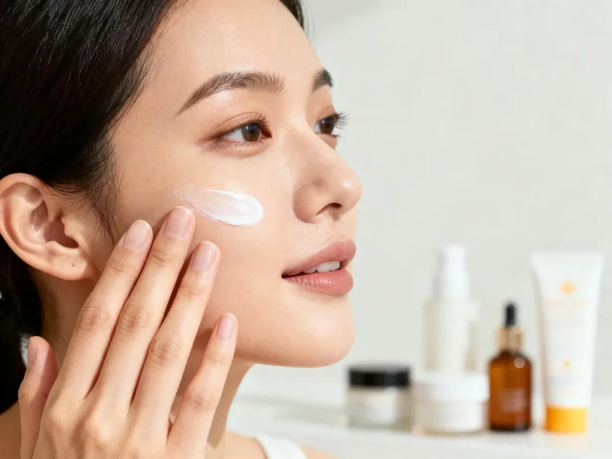 Delikatne rozprowadzanie kremu SPF bez intensywnego pocierania skóry